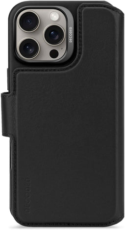 Decoded - Leren Afneembare Portemonnee Hoes - MagSafe Compatibel - Zwart (iPhone 16 Pro Max)