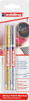 edding 780 glanslakmarker blister van 2 assorti
