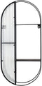Newcastle Zwart Staal/Glas Legplank - 3 Planken - 32x11x68 cm