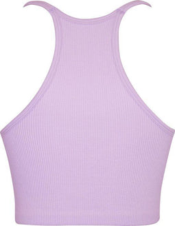MAGIC Bodyfashion Lounge Crop Top - Racerback - Zacht geribbeld - Lavendel