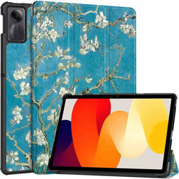 imoshion Tablet Hoes - Geschikt voor Xiaomi Redmi Pad SE - Design Trifold Bookcase - Green Plant