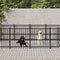 vidaXL - Hondenkennel - voor - buiten - 7,51 - m² - staal
