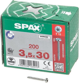 Spax T-star spaanplaatschroef vz ck 3.5x30mm Torx TX15 (1000 st)