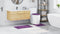 vidaXL - 3-delige - badmatset - paars - polypropyleen - antislip