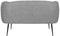 DKD Home Decor - Sofa - Handgemaakt Fluweel Scandi - Zwart Grijs 129 x 75 x 73 cm