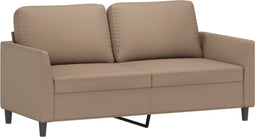 vidaXL - Tweezitsbank - 140 - cm - kunstleer - cappuccinokleurig