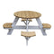 AXI UFO Picknicktafel - Rond - Voor 4 kinderen - Bruin/Wit - 120x120x56cm