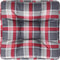 vidaXL - Palletkussen - 50x50x12 - cm - stof - ruitpatroon - rood