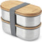 Black + Blum Bento Lunchbox set - RVS met bamboe deksel