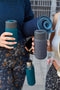 Black+Blum Glazen Reisbeker - 340ml - Blauw