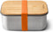 Black + Blum On the Go stainless steel sandwich box - wood lid 1.25L orange
