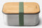 BLACK + BLUM ON THE GO STAINLESS STEEL SANDWICH BOX - WOOD LID 1.25L OLIVE