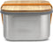 Black + Blum On the Go stainless steel sandwich box - wood lid 1.25L orange