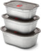 Black+Blum RVS Vershoudbakjes Set - Mix (S/M/L)