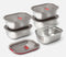 Black+Blum Steel Food Box Medium grijs rood