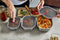 Black+Blum Steel Food Box Medium grijs rood