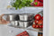 Black+Blum Steel Food Box Medium grijs rood