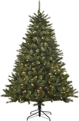 Black box kunstkerstboom led toronto fir maat in cm: 215 x 145 groen 280 lampjes met warmwit led - GROEN