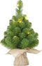 Black Box norton kunstkerstboom - 60 cm - met jute - groen - 20 led lampjes warmwit