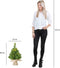 Black Box norton kunstkerstboom - 60 cm - met jute - groen - 20 led lampjes warmwit
