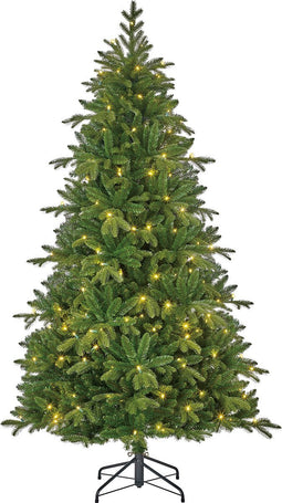 Black Box Trees Brampton Kunstkerstboom Slim met LED Verlichting - H230 x Ø132 cm - Groen