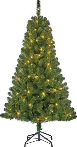 Black Box Trees Charlton Kunstkerstboom met LED Verlichting - H155 x Ø91 cm - Groen