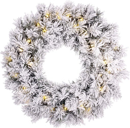 Black Box Trees - Dinsmore krans LED b-o groen - d45cm