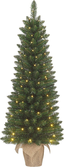 Black Box Trees Gerlos Smalle Kunstkerstboom in Jute - H90 x Ø41 cm - Groen