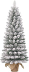 Black Box Trees Gerlos Smalle Kunstkerstboom in Jute - H90 x Ø41 cm - Groen Frosted
