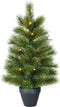 Black Box Trees Glendon Kunstkerstboom in Pot met 30 LED lampjes - H90 x Ø51cm - Groen