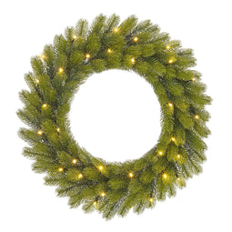 Black Box Trees Nigata Christmas Wreath with LED Lighting - Ø60 cm - Green