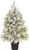 Black Box Trees Nigata Kunstkerstboom in Pot met LED Verlichting - H90 x Ø55 cm - Groen Frosted
