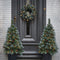 Black Box Trees Norton Set van 2 Kunstkerstbomen en 1 Kerstkrans met LED Verlichting - Groen Frosted
