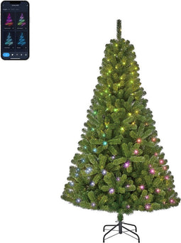 Black Box Trees Slimme Verlichting Kerstboom - 127x127x215 cm - Groen