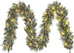 Black Box Trees Vandans Guirlande met LED Verlichting - L270 cm - Groen Frosted