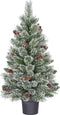 Black Box Trees Vandans Kunstkerstboom in Pot - H90 x Ø48 cm - Groen Frosted