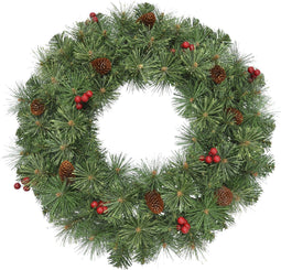 Black Box Trees Warth Kerstkrans met Decoratie - Ø60 cm - Groen