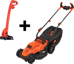 BLACK+DECKER 34cm maaier Bike Handle 1400W 40L + 250W Strimmer promo