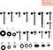 Black+Decker 450-delig bouten en moeren assortiment - roestvrij staal - diverse maten en types