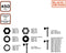 Black+Decker 450-delig bouten en moeren assortiment - roestvrij staal - diverse maten en types