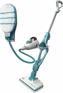 BLACK+DECKER 9IN1 Steam-mop Rechtopstaande stoomreiniger 0.5l 1300W Turkoois, Wit