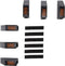 BLACK+DECKER Bagagesteun Set van 6 Stuks - Kofferbak Organizer - voor Koffers, Verhuisdozen, Boodschappen en Meer - Lading Stoppers - Bagageklemmen - Kunststof - Zwart