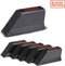 BLACK+DECKER Bagagesteun Set van 6 Stuks - Kofferbak Organizer - voor Koffers, Verhuisdozen, Boodschappen en Meer - Lading Stoppers - Bagageklemmen - Kunststof - Zwart