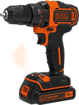 BLACK+DECKER BDCDD186-QW schroefboormachine - 18V - 2 snelheden - incl. accu en lader