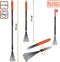 BLACK+DECKER Bladhark BXGTTO7050 - Verstelbaar van 77 tot 110 CM - Gazonhark - Tuinhark - Roest Bestendig - Zwart/Oranje