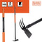 BLACK+DECKER Cultivator met Schoffel BXGTTO7009 - Combitool - Steel 148CM - Lange Tanden en Scherpe Schoffel Rand - Zwart/Oranje