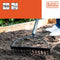 BLACK+DECKER Egalisatie Hark - 150 CM - Glasvezel en Koolstofstaal - Zwart/ Oranje