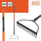BLACK+DECKER Egalisatie Hark - 150 CM - Glasvezel en Koolstofstaal - Zwart/ Oranje