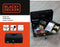 Black & Decker Geldkistje met 2 sleutels - zwart - staal - muntbakje - 25 x 18 x 9 cm - inbraakbeveiliging kluisje