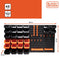 BLACK+DECKER Gereedschapsbord met Opbergbakjes en Hangers - 98 x 23 x 43 CM - 43 Onderdelen - Gereedschapswand